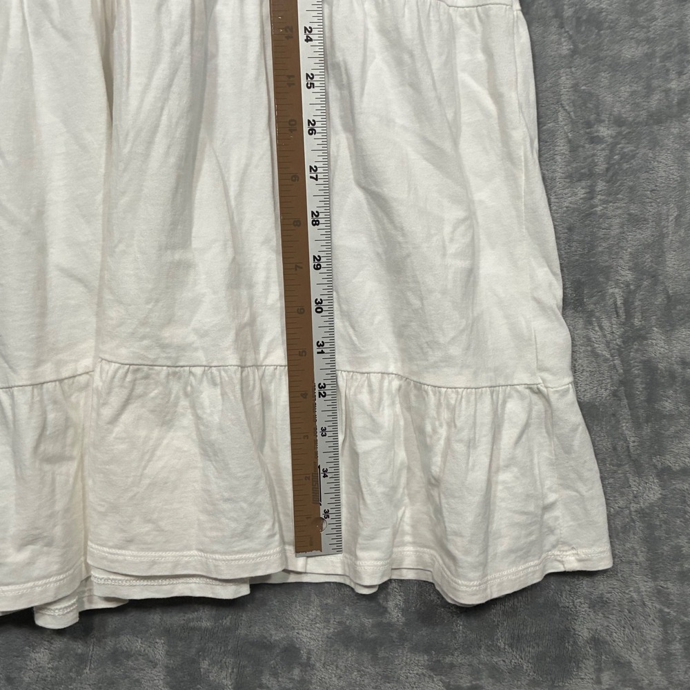J. Crew White Tiered Ruffle Sleeve T Shirt Midi Dress Women's‎ Size S - Picture 8 of 8